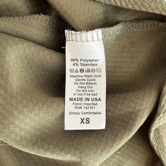 LuLaRoe Green Waffle Knit Scoop Neck Long Sleeve Shirt - Size XS - Picture 7 of 7